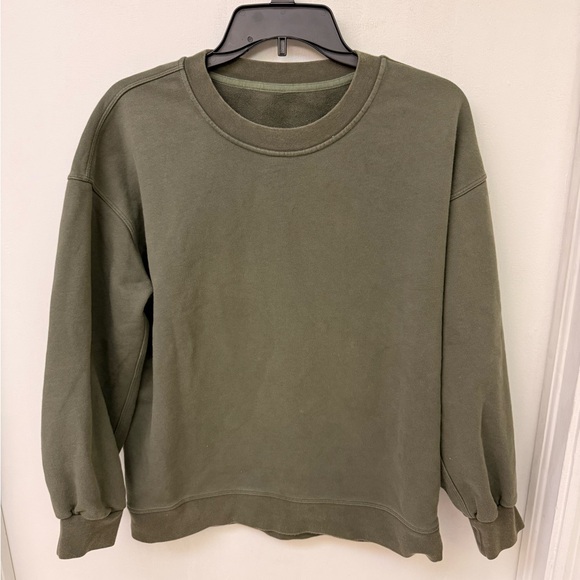 Lululemon Olive Green Crewneck Sweatshirt Size S - Picture 3 of 8